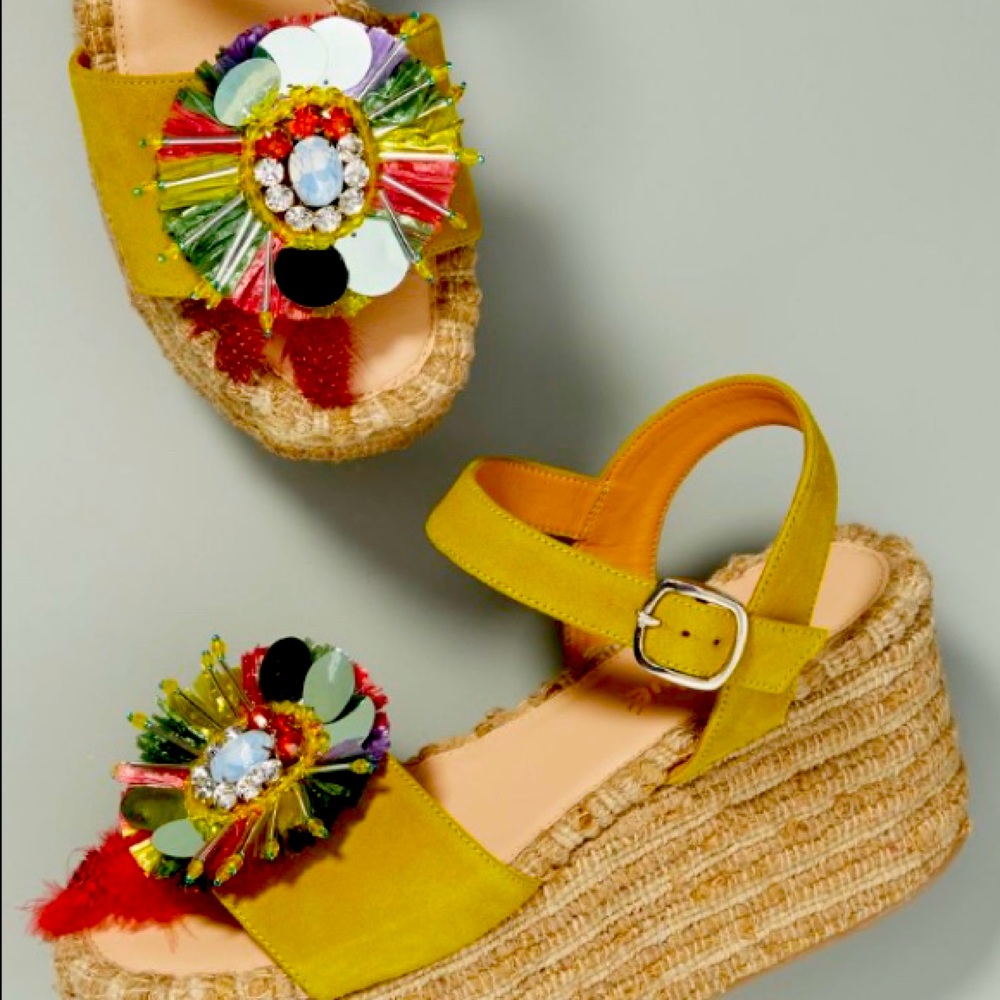 Anthropologie Platform Sandals